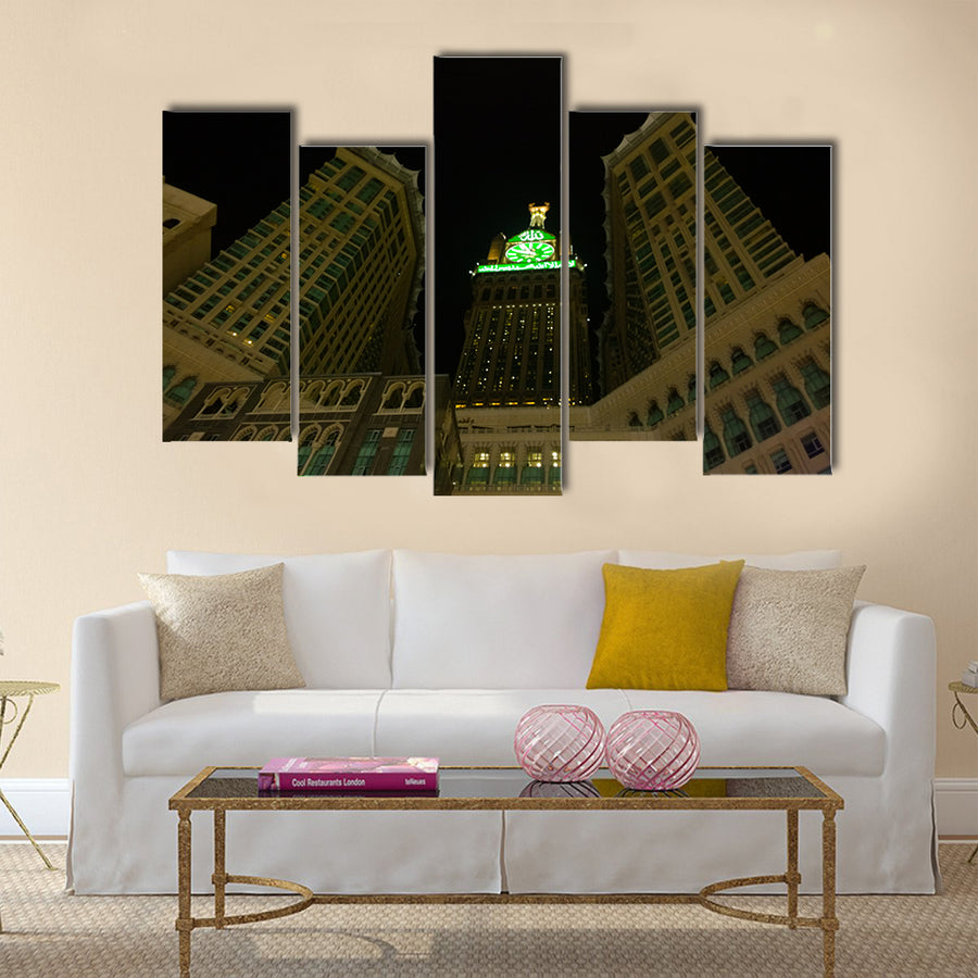 amazing Makkah Clock Tower panel canvas wall art
