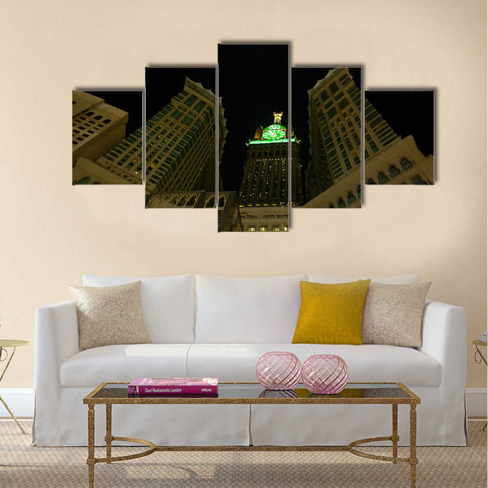 amazing Makkah Clock Tower panel canvas wall art