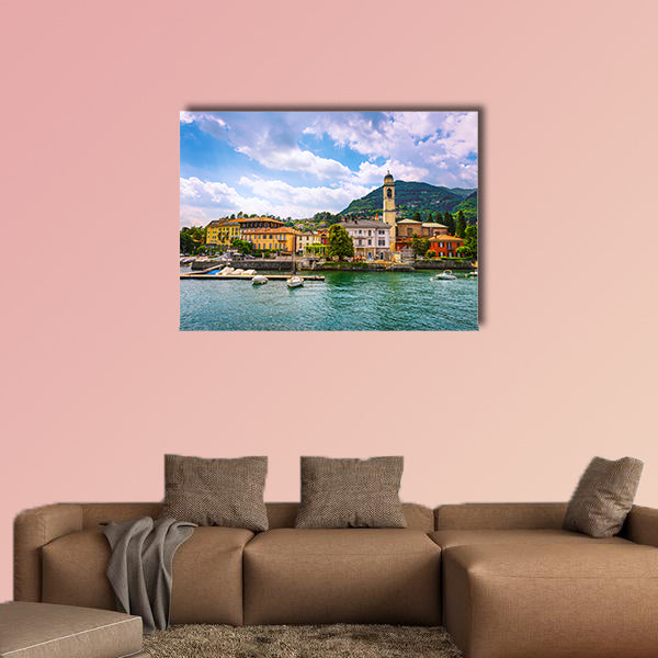Cernobbio town in Como Lake District Europe multi panel canvas wall art