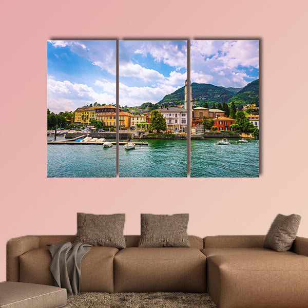 Cernobbio town in Como Lake District Europe multi panel canvas wall art