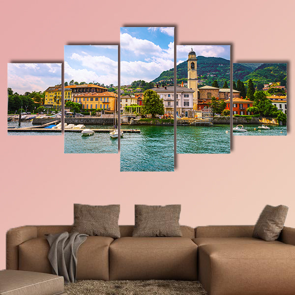 Cernobbio town in Como Lake District Europe multi panel canvas wall art