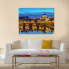 Sunset at Rome with Saint Peter's Basilica - Rome - Italy Multi panel canvas wall art