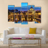 Sunset at Rome with Saint Peter's Basilica - Rome - Italy Multi panel canvas wall art