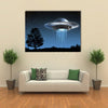 UFO Landing On Earth Multi Panel Canvas Wall Art