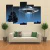 UFO Landing On Earth Multi Panel Canvas Wall Art