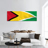 Waving Flag of Guyana panoramic canvas wall art