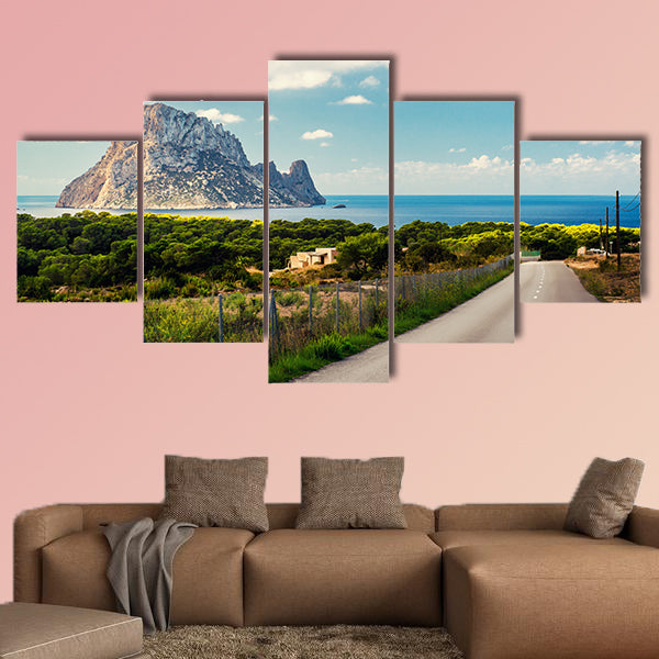Road to the Cala d'Hort beach multi panel canvas wall art