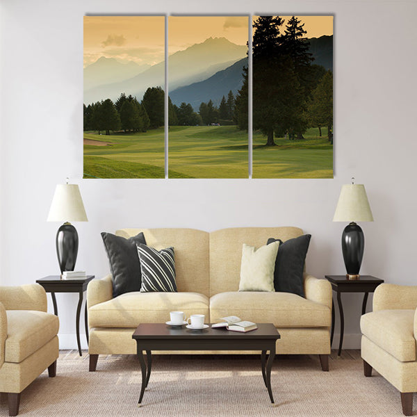 crans montana golf course Multi panel canvas wall art