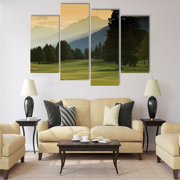 crans montana golf course Multi panel canvas wall art
