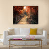 Fantasy forest in autumn surreal colors multi panel canvas wall art