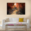 Fantasy forest in autumn surreal colors multi panel canvas wall art