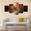 Fantasy forest in autumn surreal colors multi panel canvas wall art