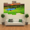 Tea plantation on central highland in Vietnam Multi panel canvas wall art