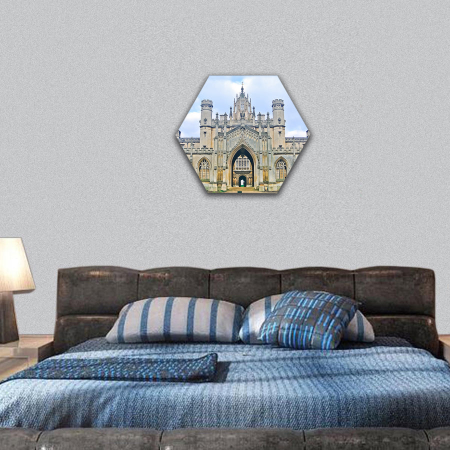St John's College, University of Cambridge in Cambridge, hexagonal canvas wall art