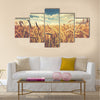 Sunny wheat field Multi panel canvas wall art