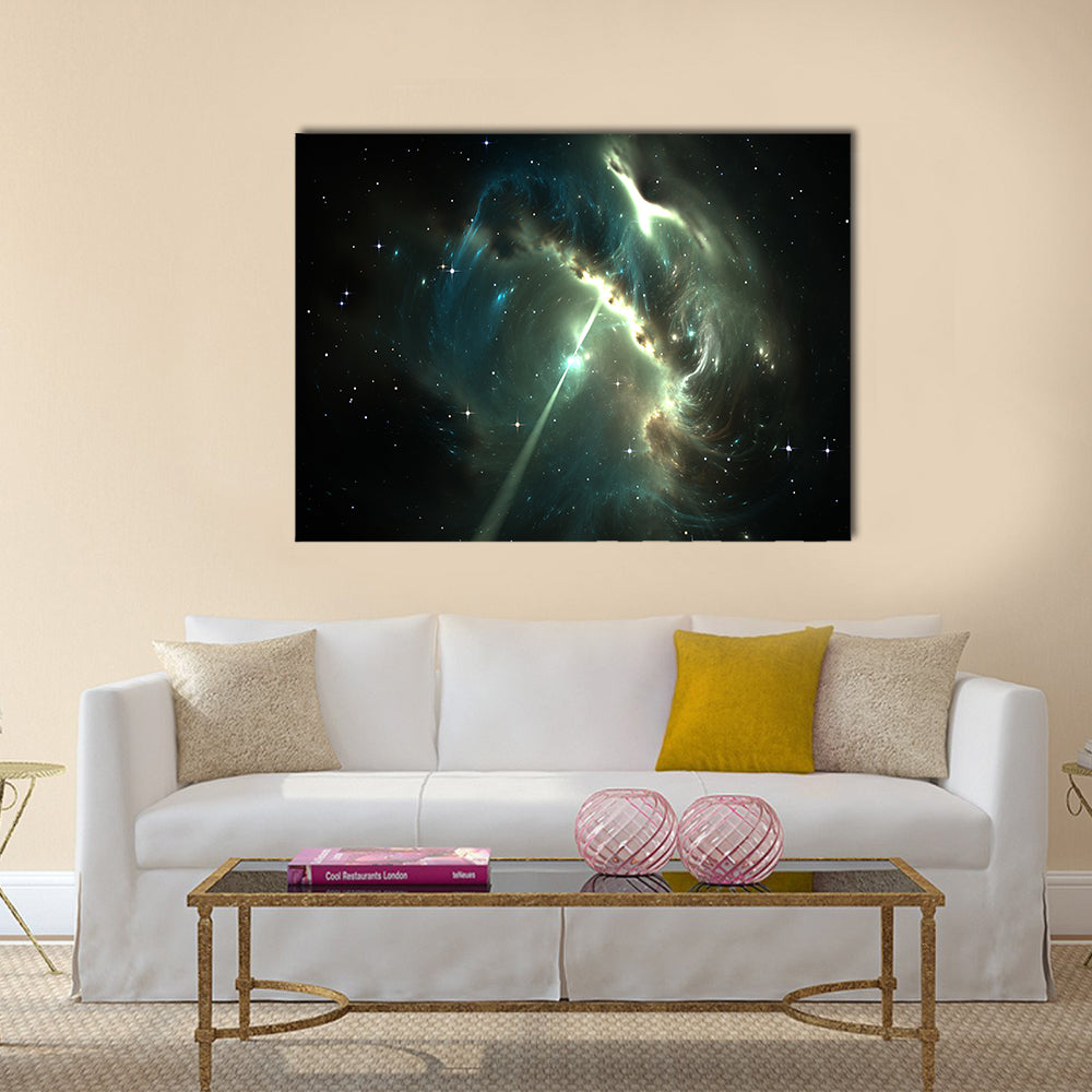 Pulsar in the nebula Multi Panel Canvas Wall Art