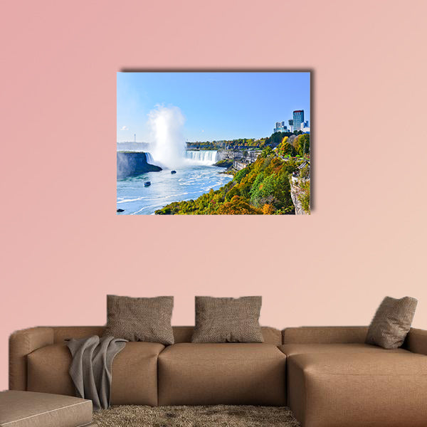 View of Niagara Falls in autumn Multi panel canvas wall art