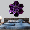 Abstract illustration of elegant fantasy flower hexagonal canvas wall art