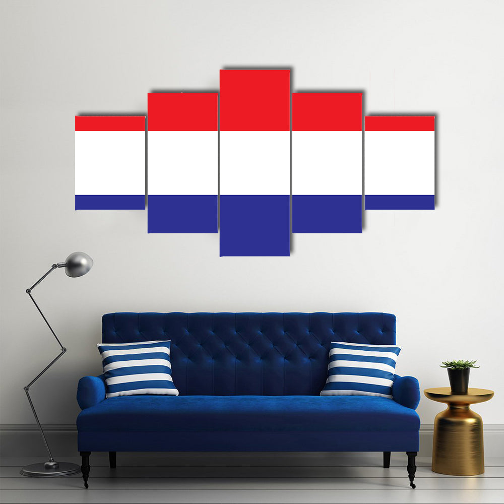 Vector of Netherlands Flag Multi panel canvas wall art