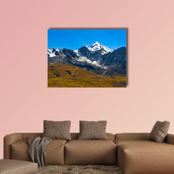 View of Huayna Potosi Mountain into Cordillera Real near La Paz, canvas wall art