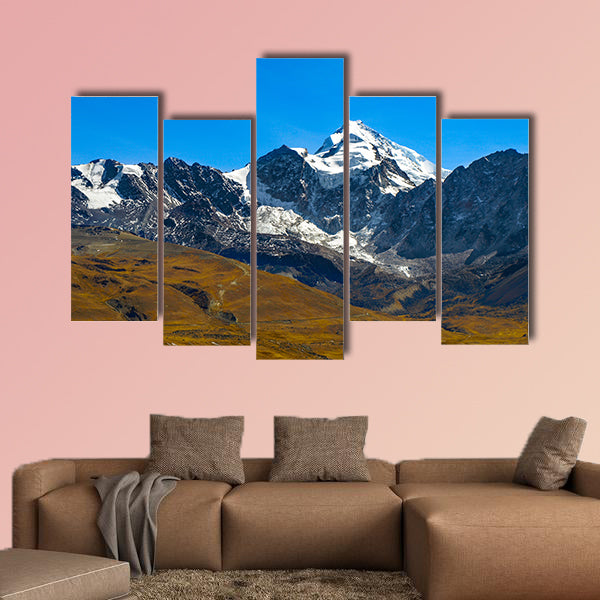 View of Huayna Potosi Mountain into Cordillera Real near La Paz, canvas wall art
