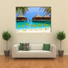 The Water Bungalows On A Tropical Island, Maldives, Multi Panel Canvas Wall Art