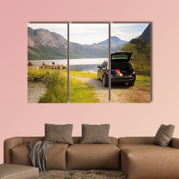 Family vacation on Myrdal Lake (Myrdalsvatnet), canvas wall art