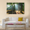 Morning in the forest multi panel canvas wall art