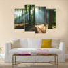 Morning in the forest multi panel canvas wall art