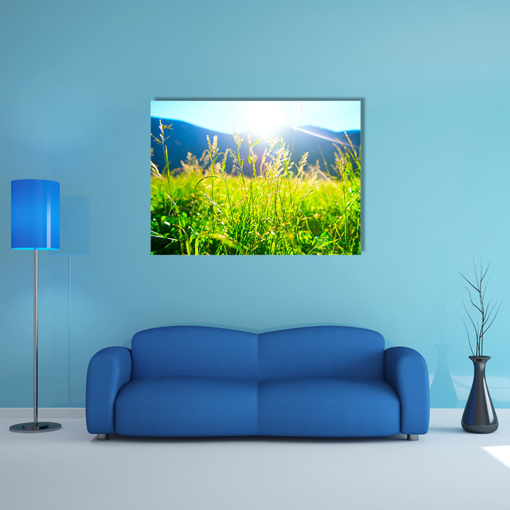 The Alpine Meadow, A Beautiful Landscape, Multi Panel Canvas Wall Art