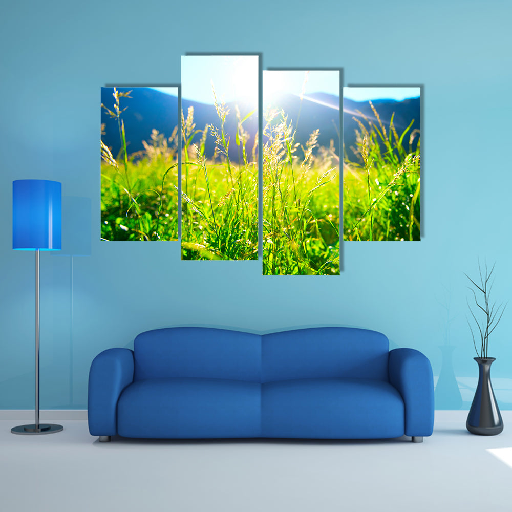 The Alpine Meadow, A Beautiful Landscape, Multi Panel Canvas Wall Art