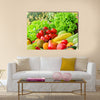 Fresh fruits and vegetables Multi panel canvas wall art