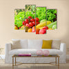 Fresh fruits and vegetables Multi panel canvas wall art