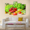 Fresh fruits and vegetables Multi panel canvas wall art