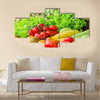 Fresh fruits and vegetables Multi panel canvas wall art