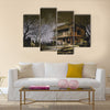 Painting of old wooden abandoned house Multi Panel Canvas Wall Art