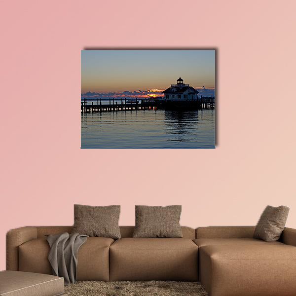 Roanoke Marshes Lighthouse in Manteo, North Carolina, Multi panel canvas wall art