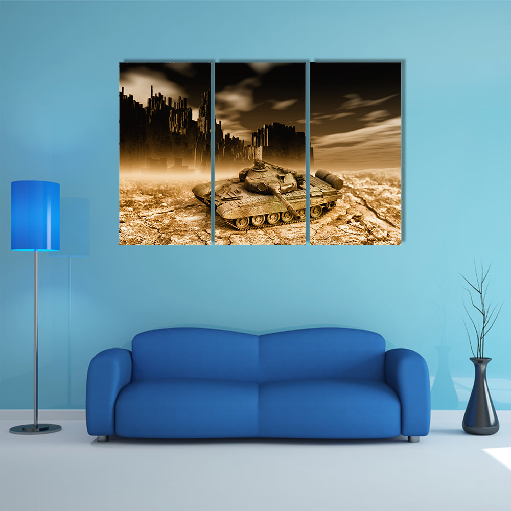 Scene Of A War Multi Panel Canvas Wall Art