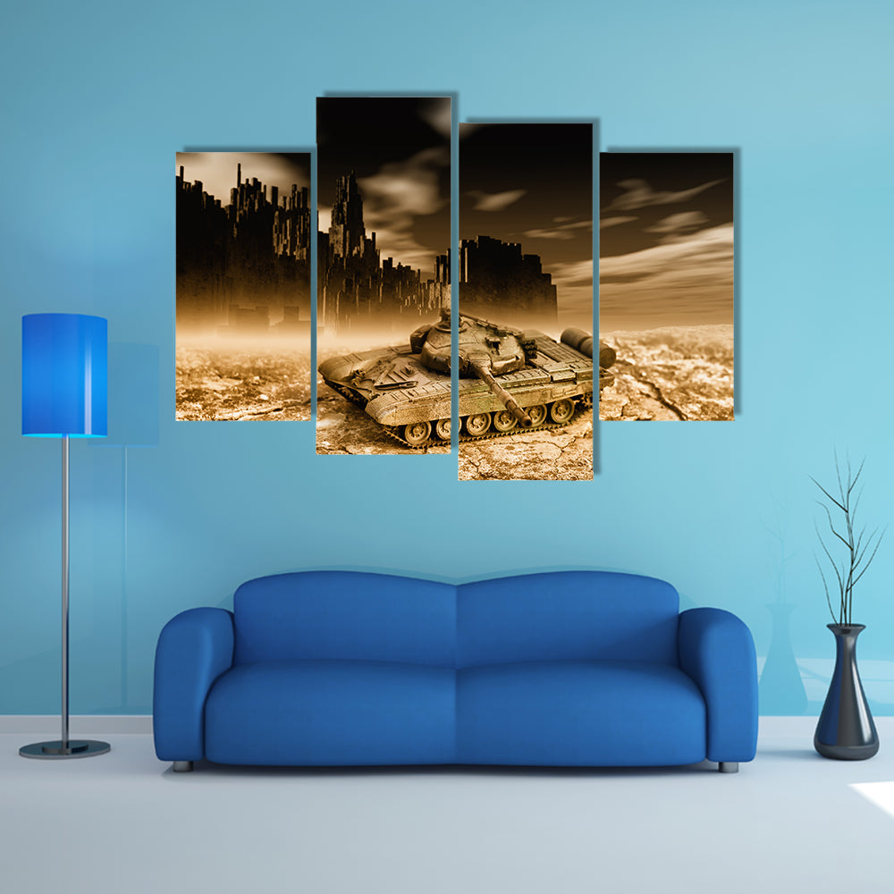 Scene Of A War Multi Panel Canvas Wall Art