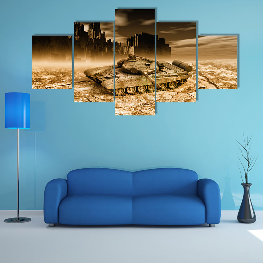 Scene Of A War Multi Panel Canvas Wall Art
