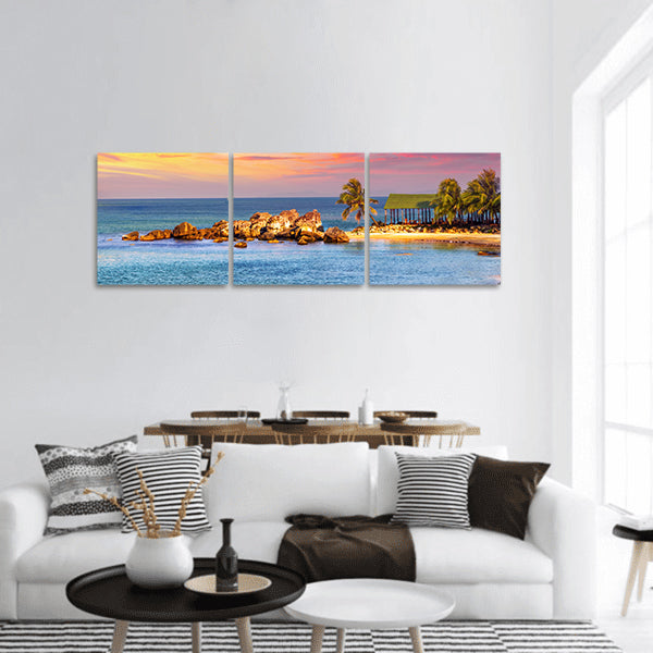 Rocky Beaches Panoramic Canvas Wall Art
