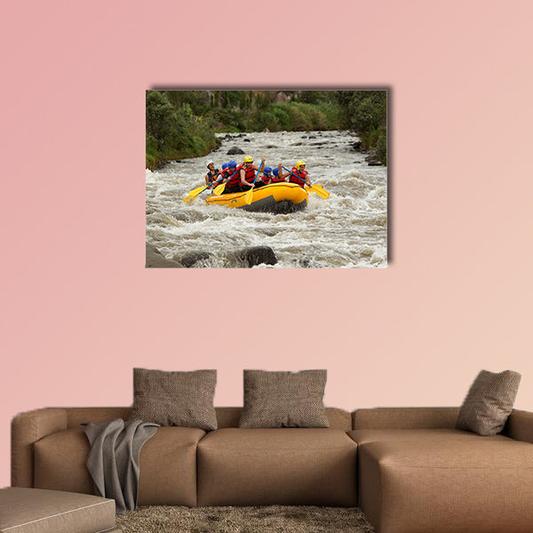 Group Of Mixed Tourist Men And Women With Guided By Professional wall art