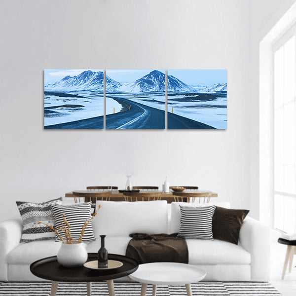 The Ring Road of Iceland, between Egilsstadir and Akureyri Panoramic Canvas Wall Art