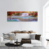 Waterfall in rain forest panoramic canvas wall art