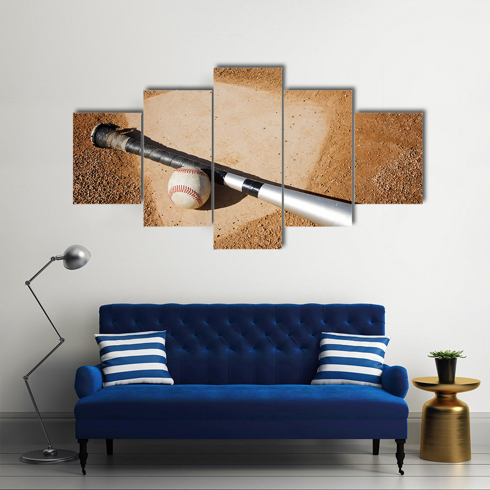 Baseball Background Multi Panel Canvas Wall Art