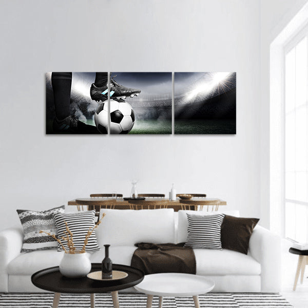Soccer Panoramic Canvas Wall Art