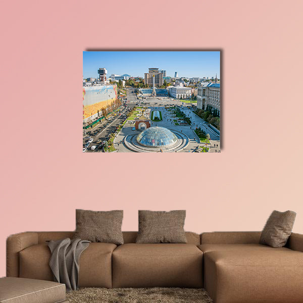 Aerial view of Independence Square (Maidan Nezalezhnosti) wall art