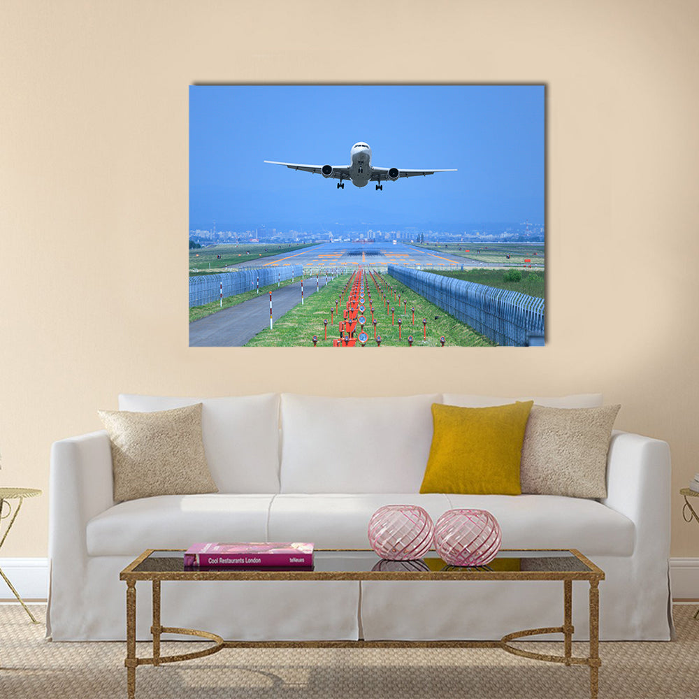 Take off to airliner multi panel canvas wall art