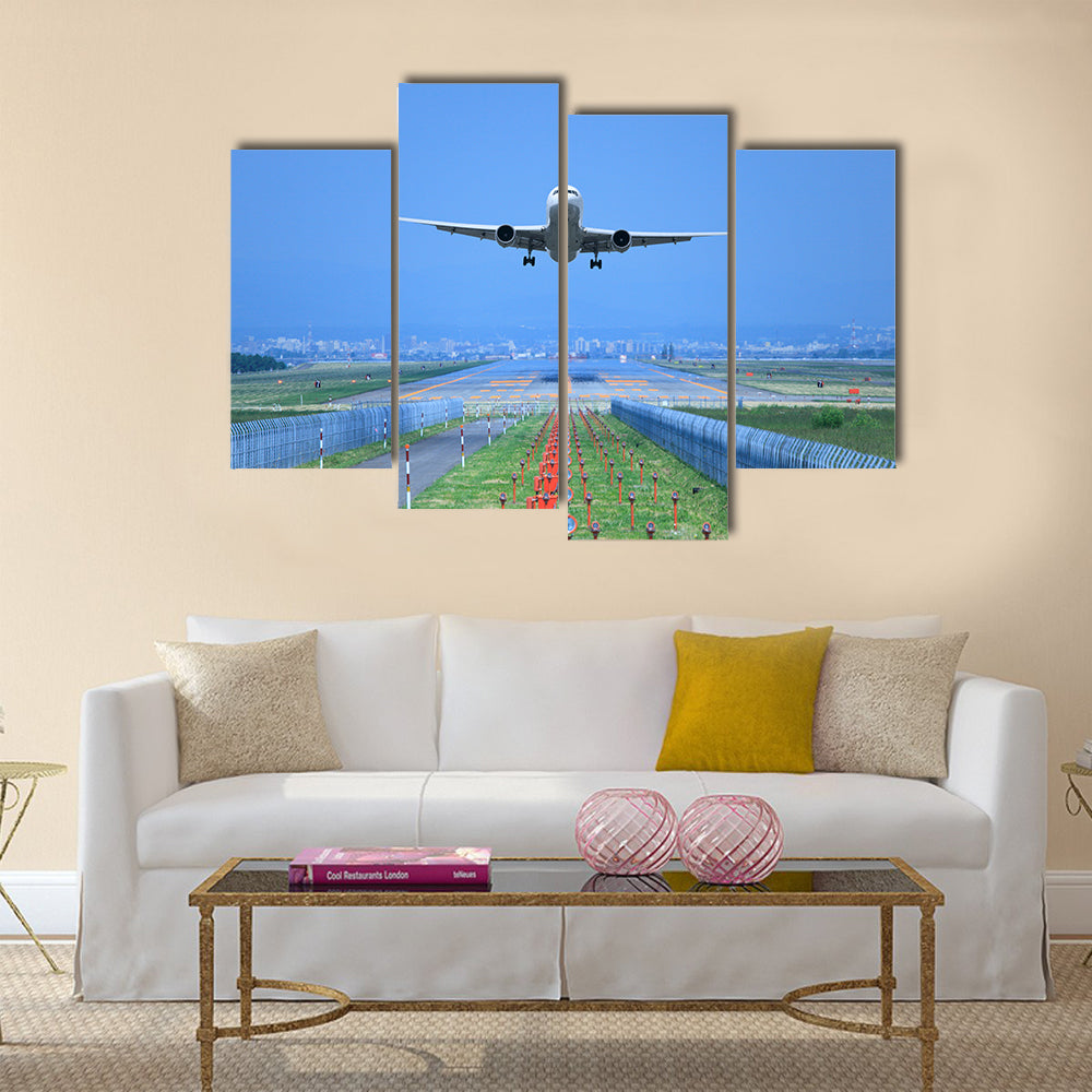 Take off to airliner multi panel canvas wall art