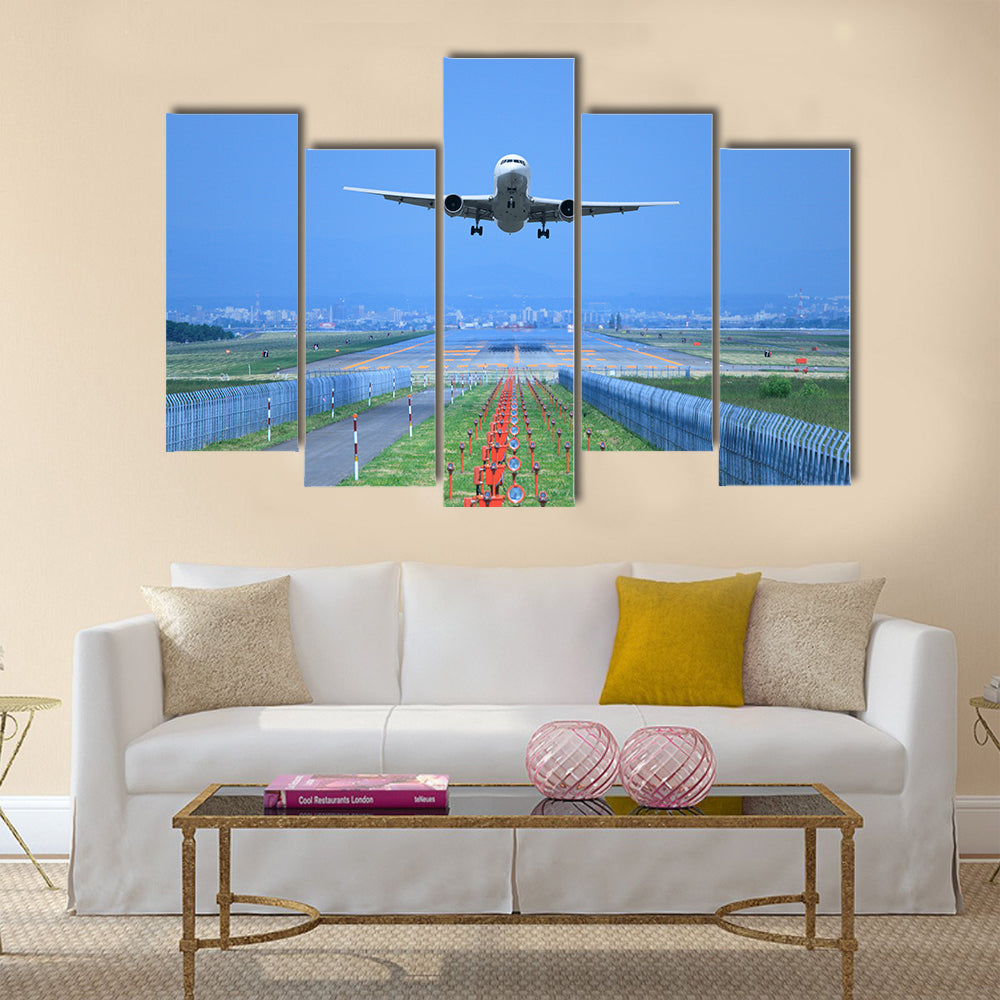 Take off to airliner multi panel canvas wall art